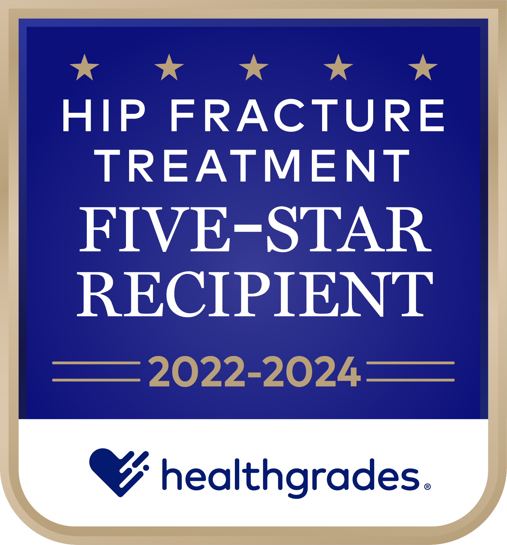 Healthgrades Hip Fracture Treatment Five-Star Recipient 2022-2024