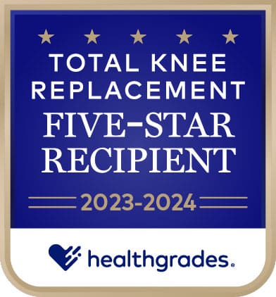 Healthgrades Total Knee Replacement Five-Star Recipient 2023-2024