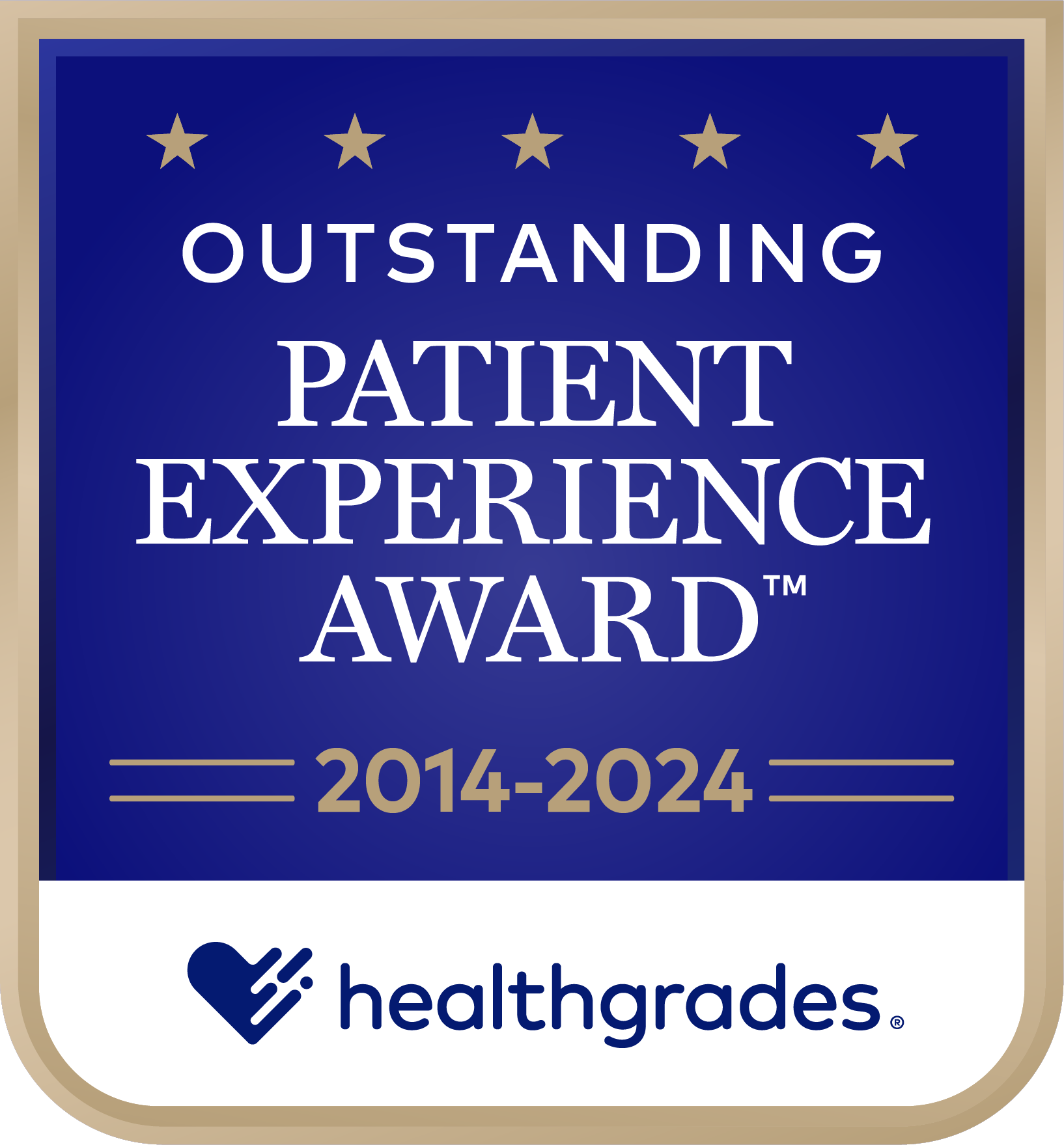 Healthgrades Outstanding Patient Experience Award 2014-2024